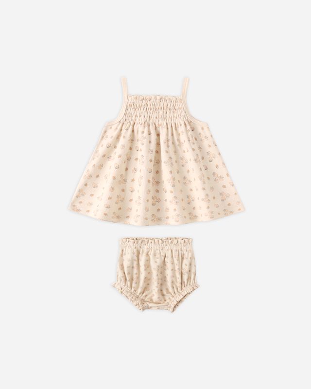 Quincy Mae Smocked Tank and Bloomer Set Strawberries Little Sprout