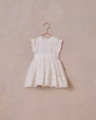Baby Dahlia Dress - White-Little Sprout