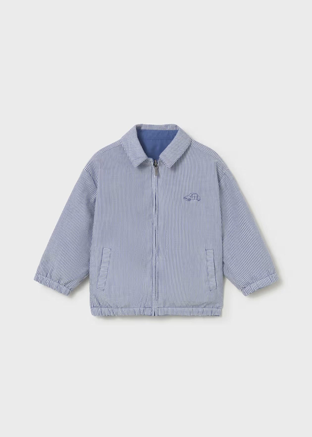Mayoral Baby Reversible Windbreaker Capri Blue Little Sprout