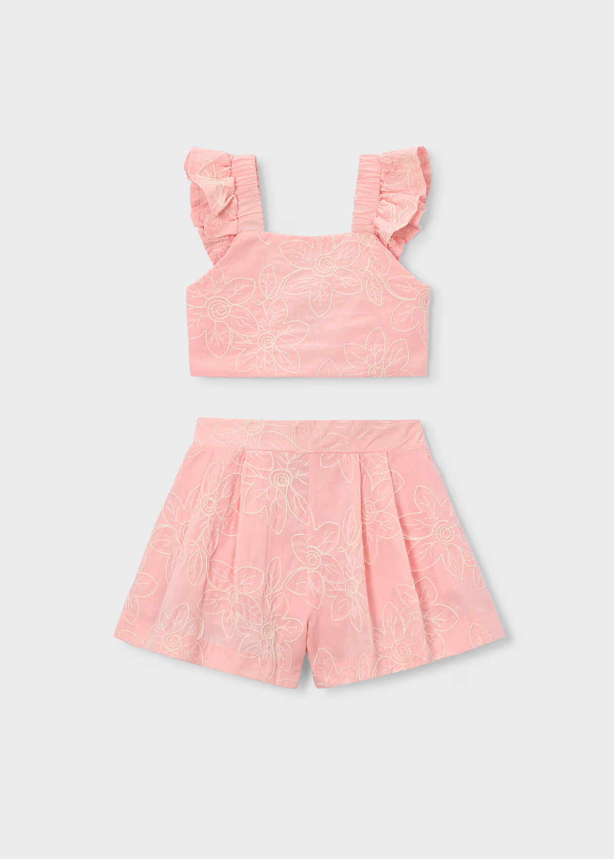 Mayoral Girl Shorts and Ruffled Top Set Blossom Little Sprout