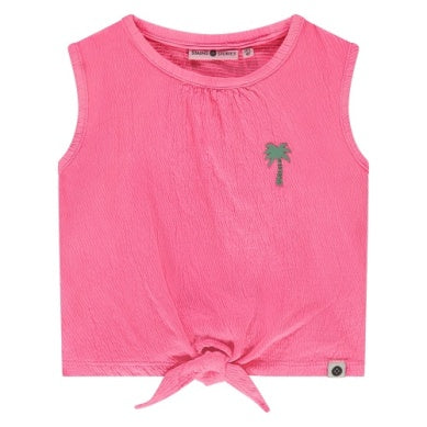 Babyface Girls Sleeveless T Shirt Neon Pink Little Sprout