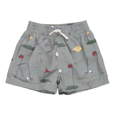 Baby Swim Trunk - Green Golf Tournament-Little Sprout