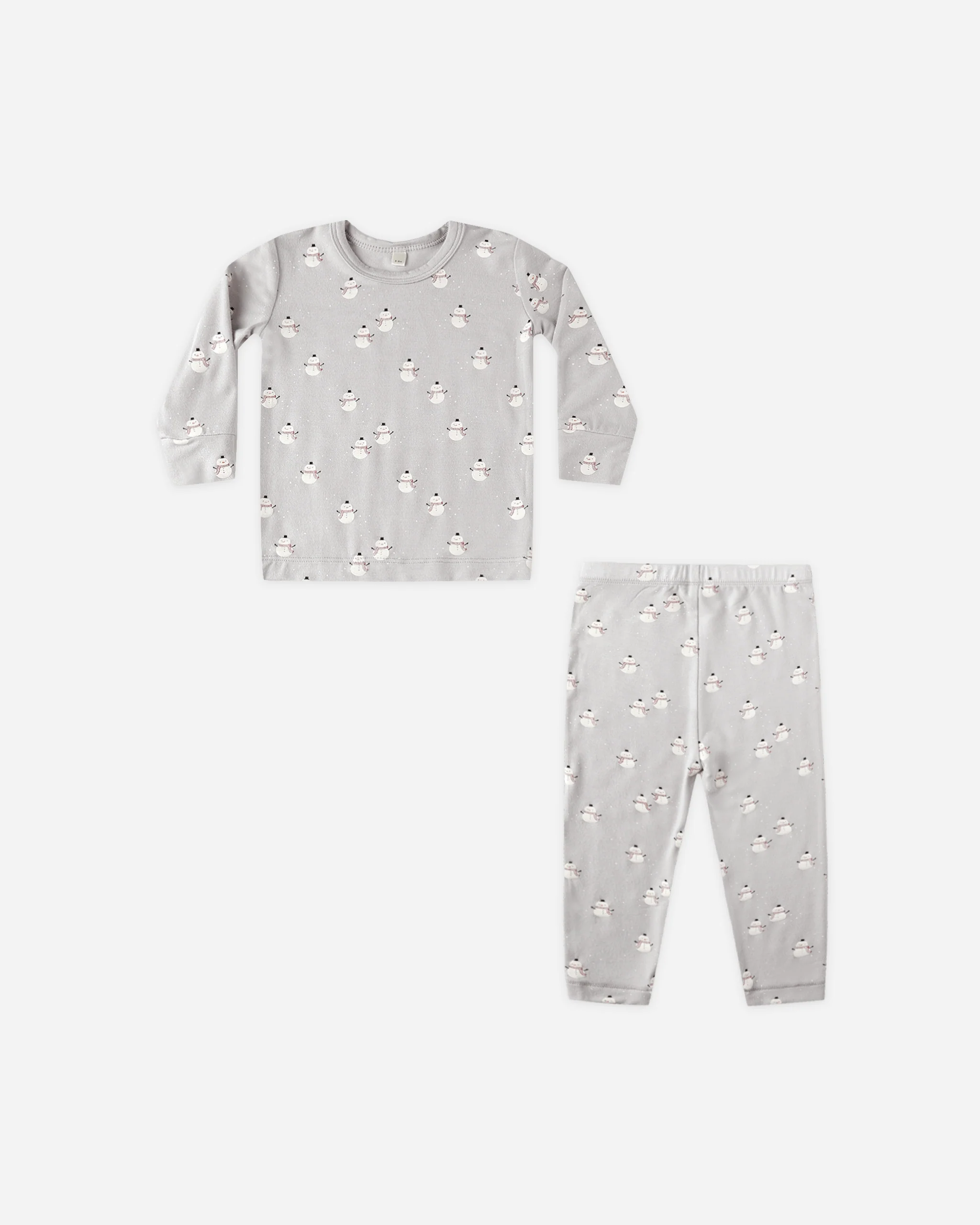 Quincy Mae Bamboo Pajama Set Snowmen Little Sprout