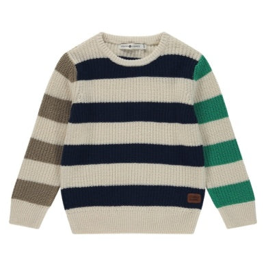 Boy Mixed Stripe Pullover Sweater Little Sprout