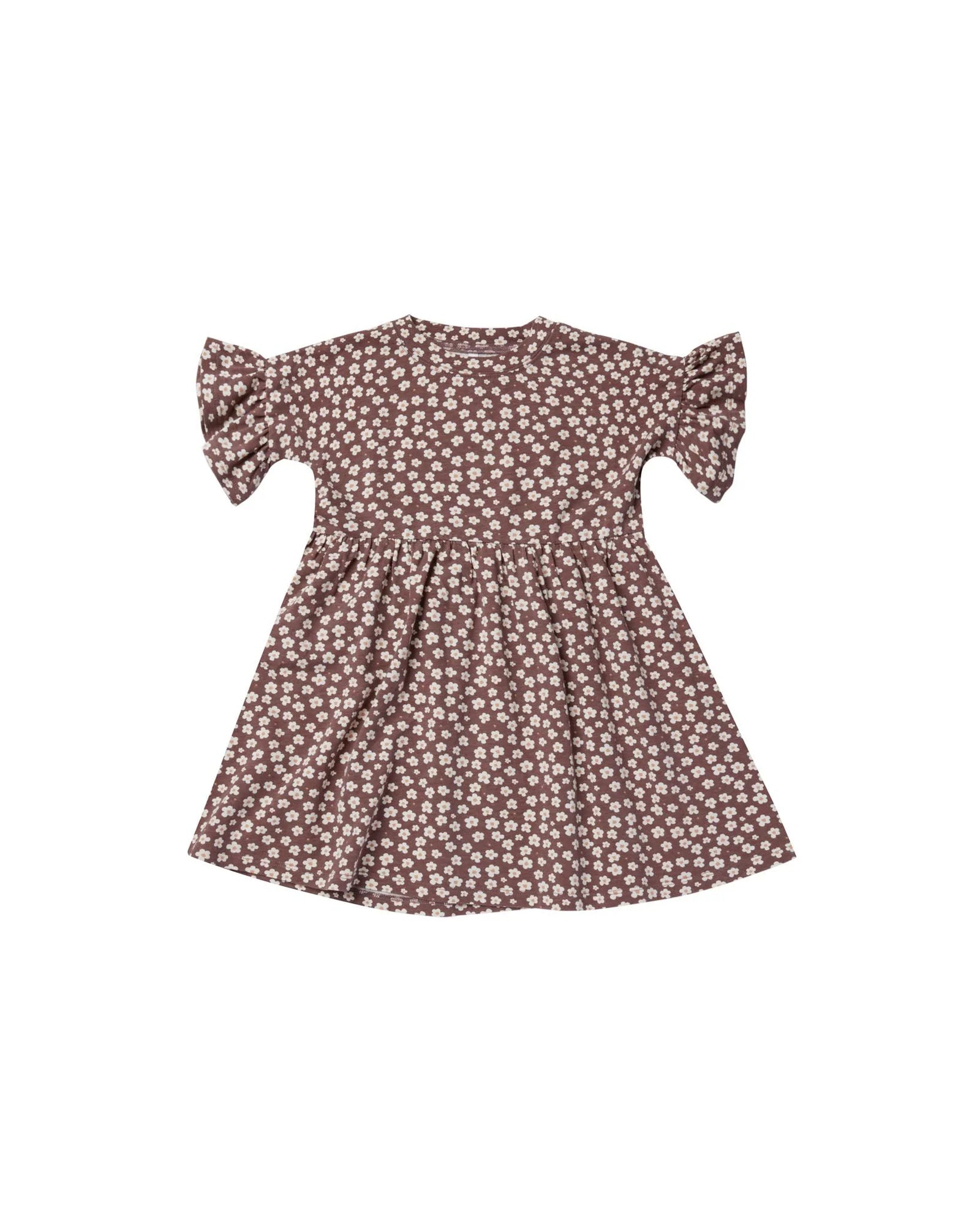 Jersey Babydoll Dress - Plum Ditsy-Little Sprout