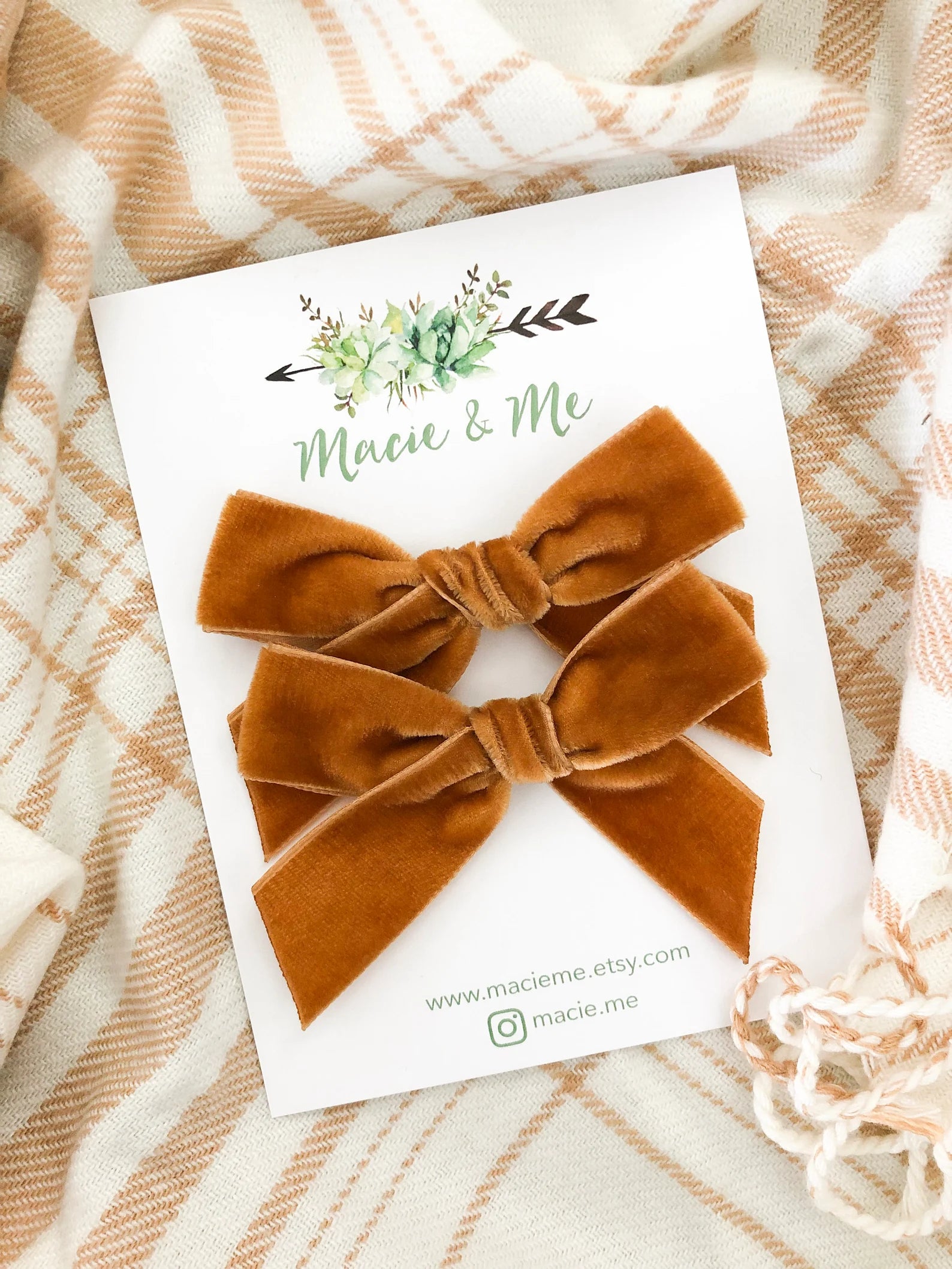 Velvet Bows - Pigtail Set-Little Sprout