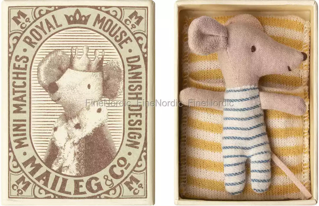 Sleepy Wakey Baby Mouse In Matchbox-Little Sprout