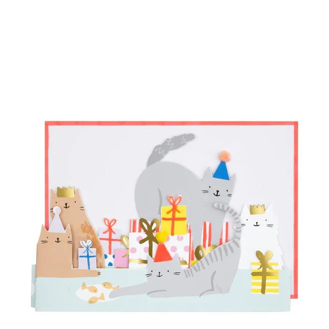 Cat Concertina Birthday Card-Little Sprout