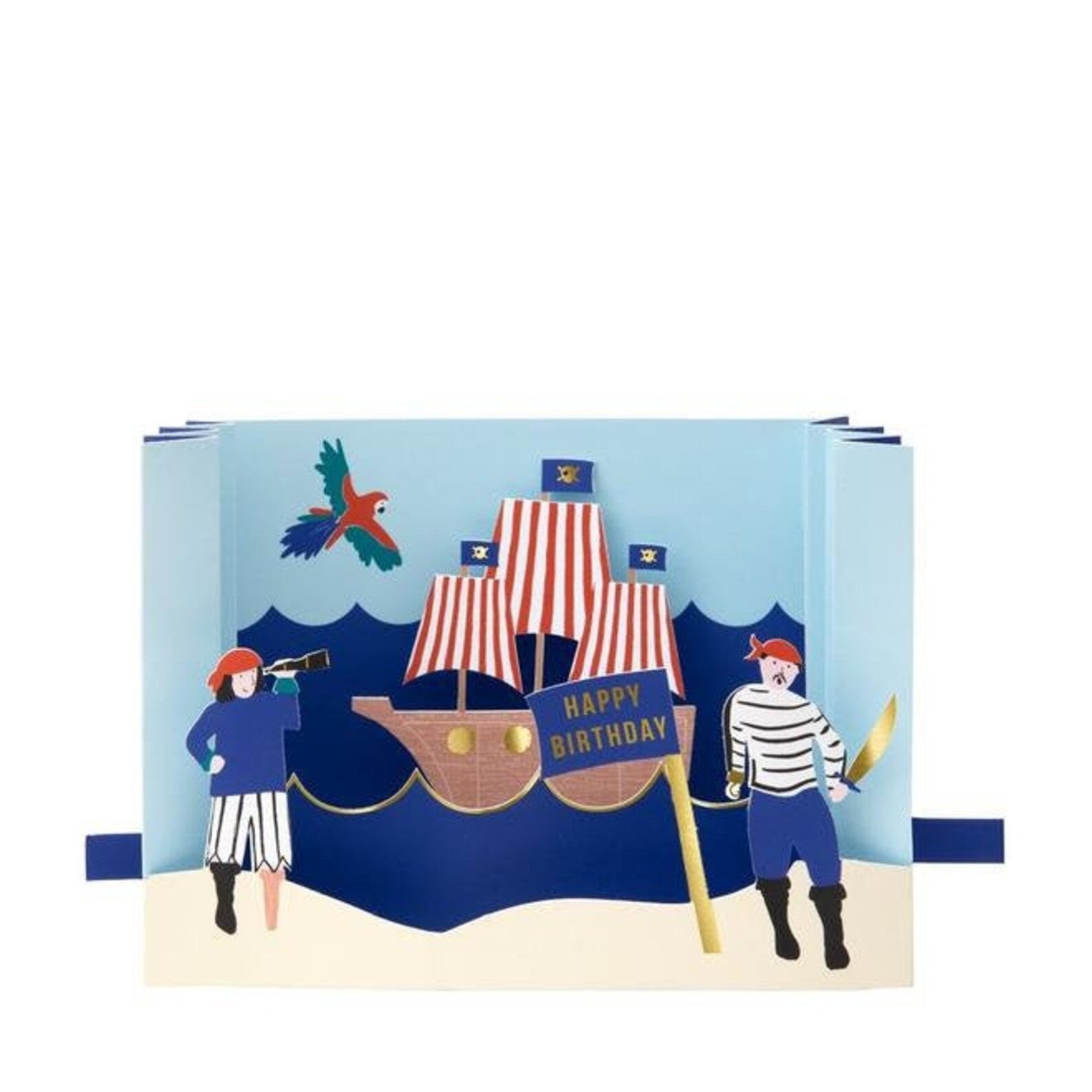 Pirate Diorama Birthday Card-Little Sprout