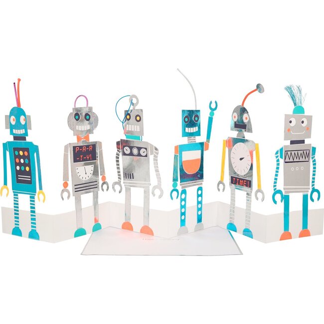 Robot Concertina Birthday Card-Little Sprout