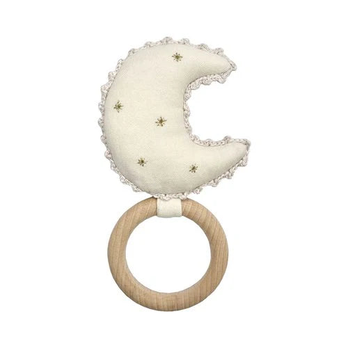 Crochet Moon Ring Rattle-Little Sprout