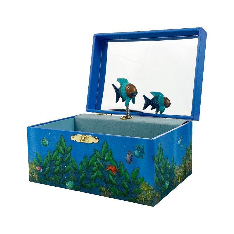 Phosphorescent Rainbow Fish Music Box-Little Sprout