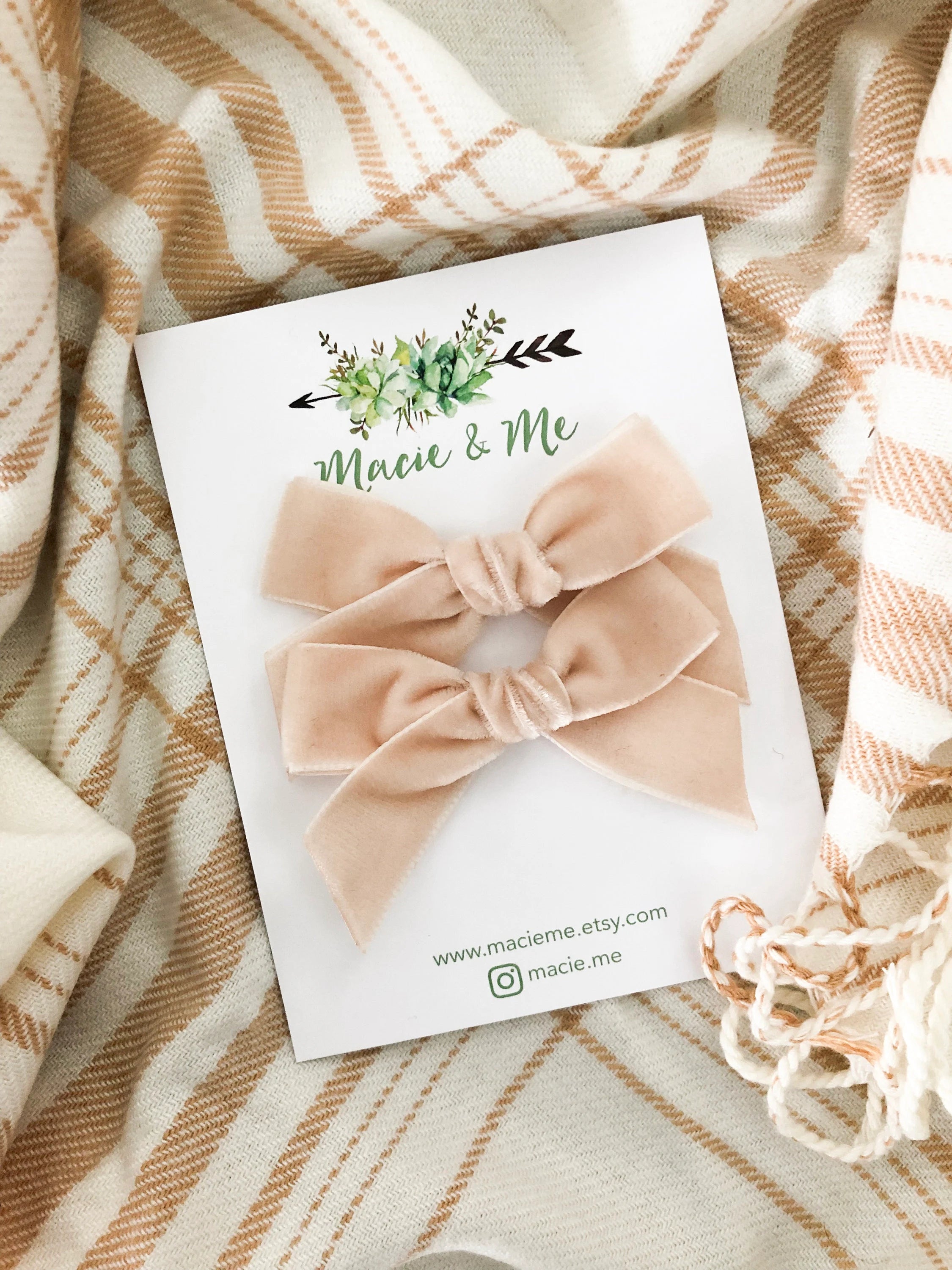 Velvet Bows - Pigtail Set-Little Sprout