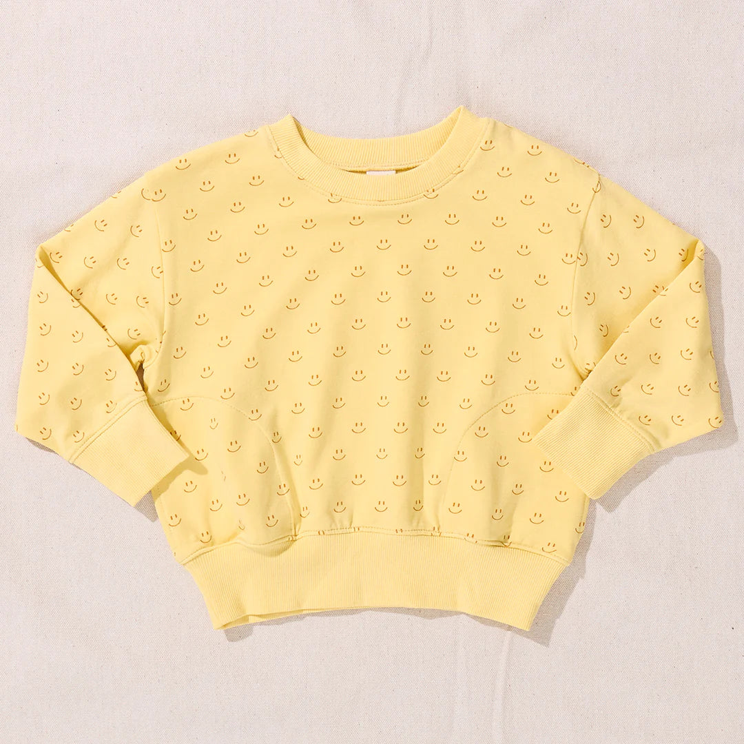 Pink Chicken Coop. Play Sweatshirt Smiley Little Sprout
