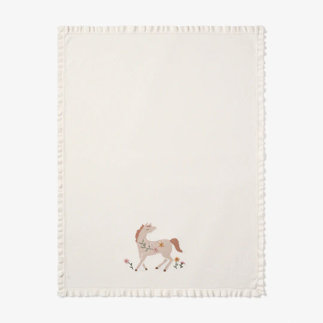 Pony Meadow Knit Blanket-Little Sprout