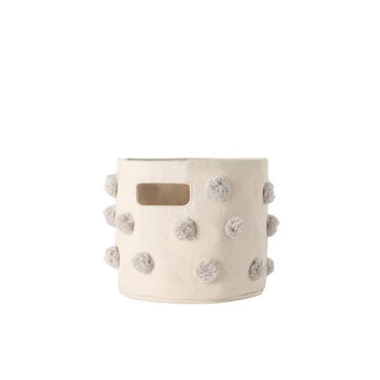 Pom Pom Basket Mini - Grey