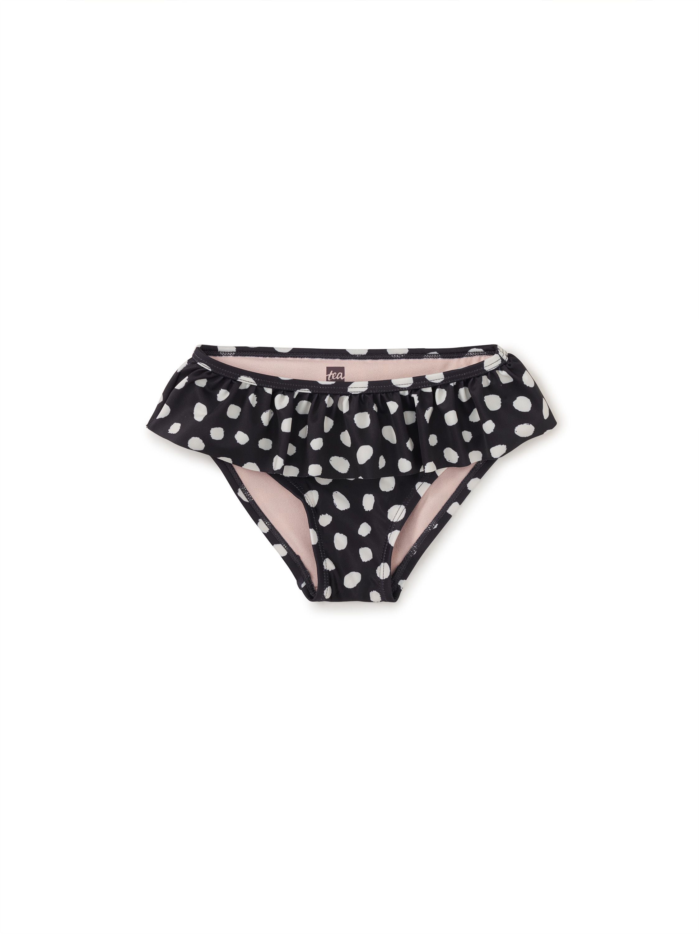 Ruffled Bikini Bottoms - Jaguar Spot Dots-Little Sprout