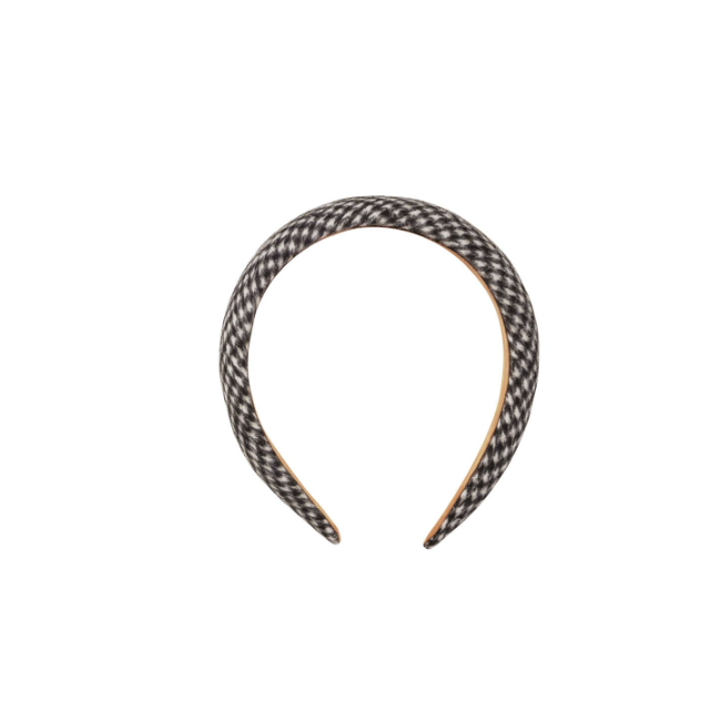 Padded Headband - Black Houndstooth-Little Sprout