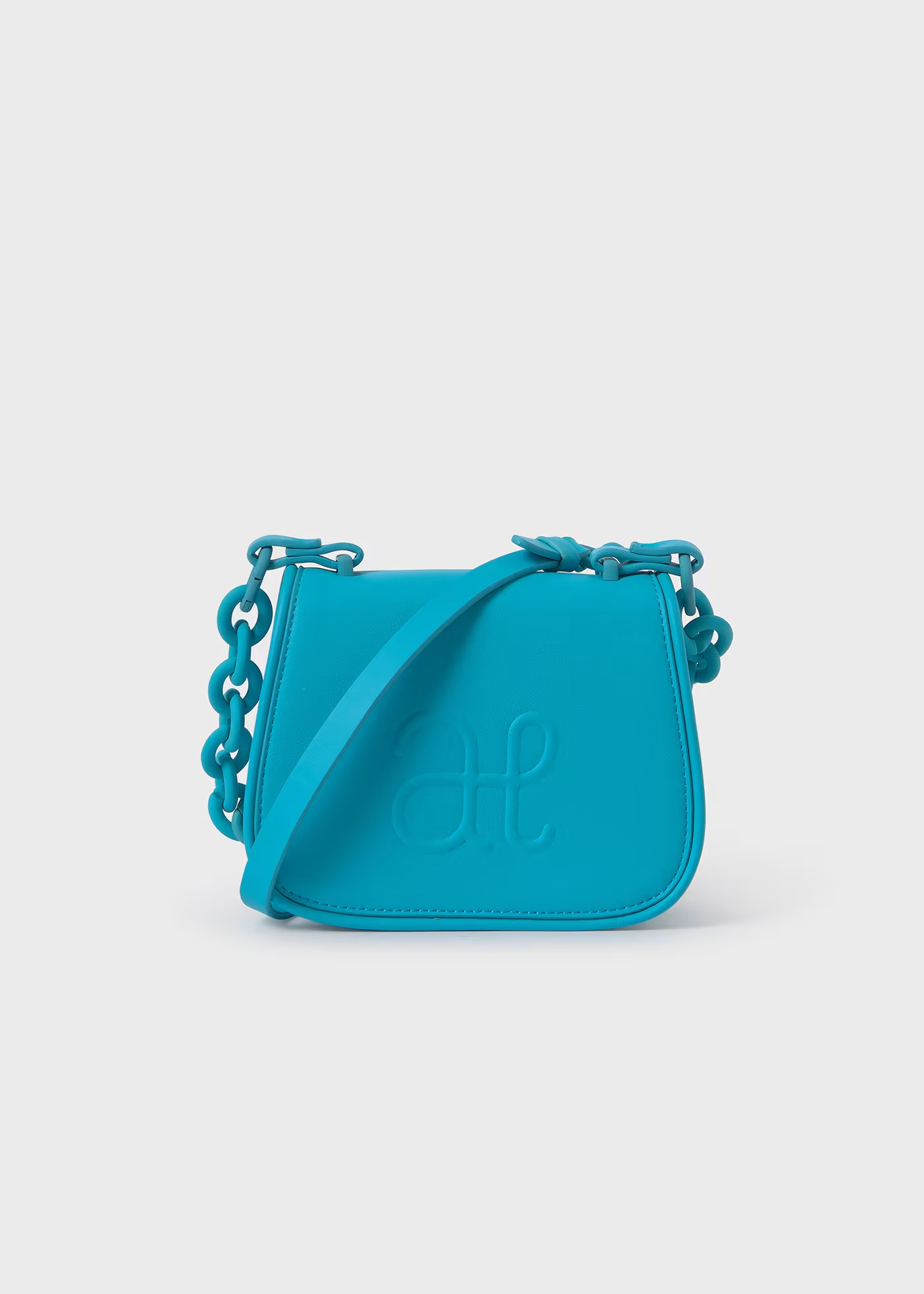 Logo Embossed Handbag - Turquoise-Little Sprout