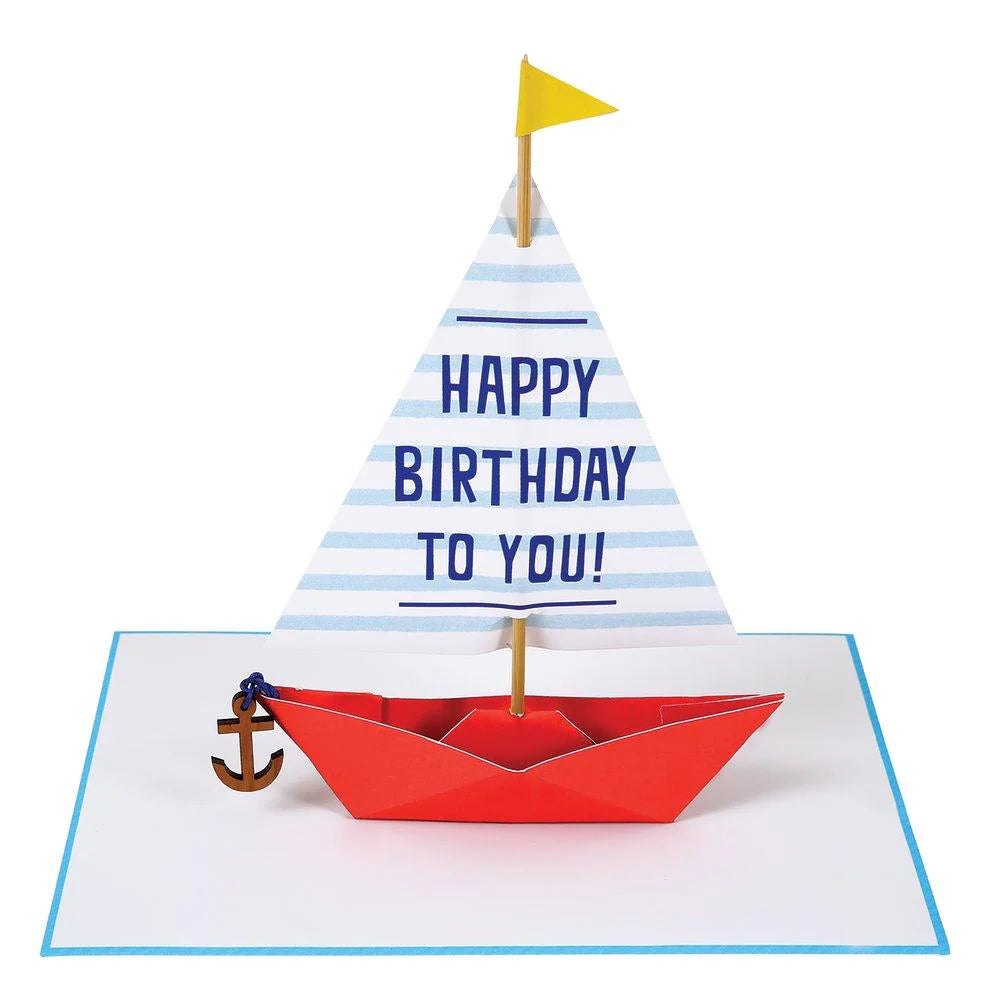 Sail Boat Birthday Card-Little Sprout