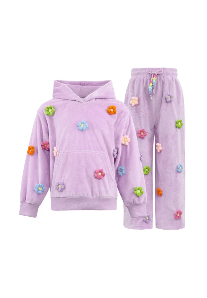 3D Daisy Velour Set Little Sprout Lola and the Boys