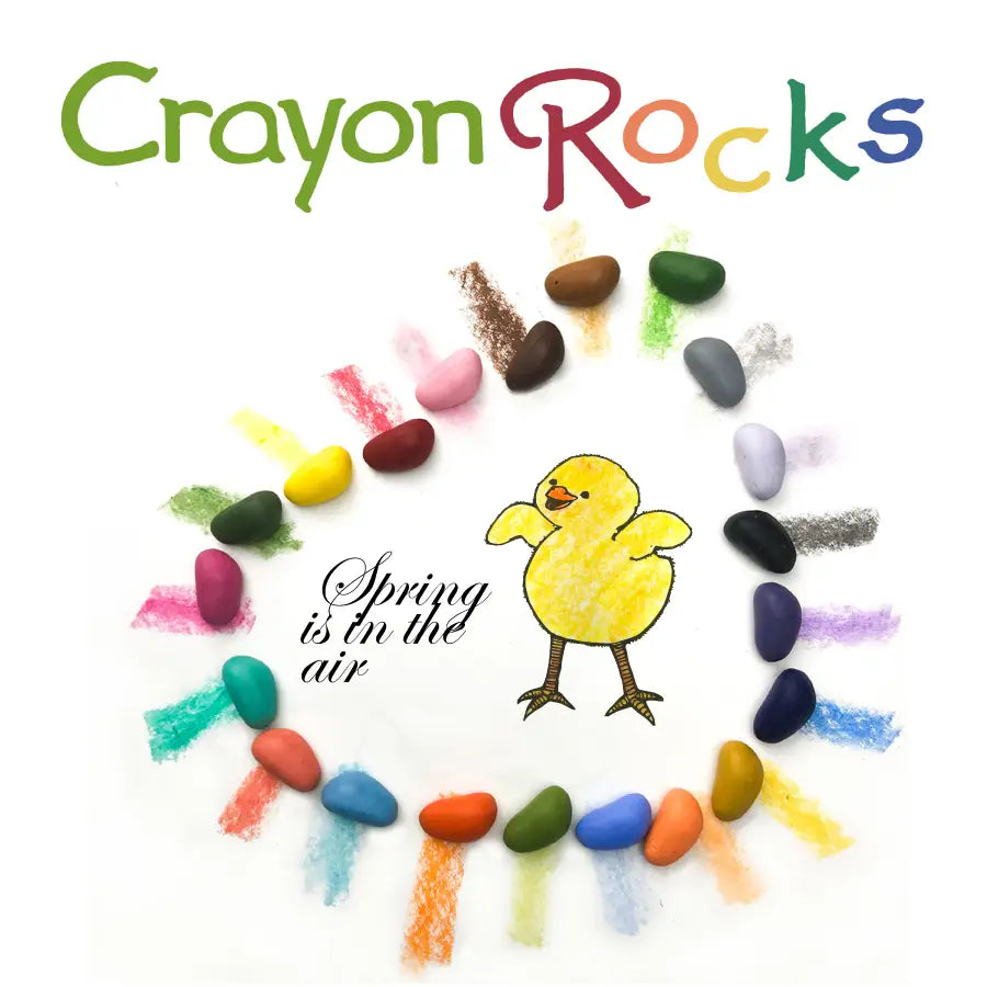 Spring Crayon Rocks-Little Sprout