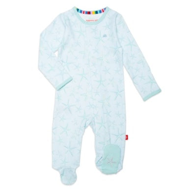 Shine Bright Like a Starfish Organic Magnetic Footie-Little Sprout