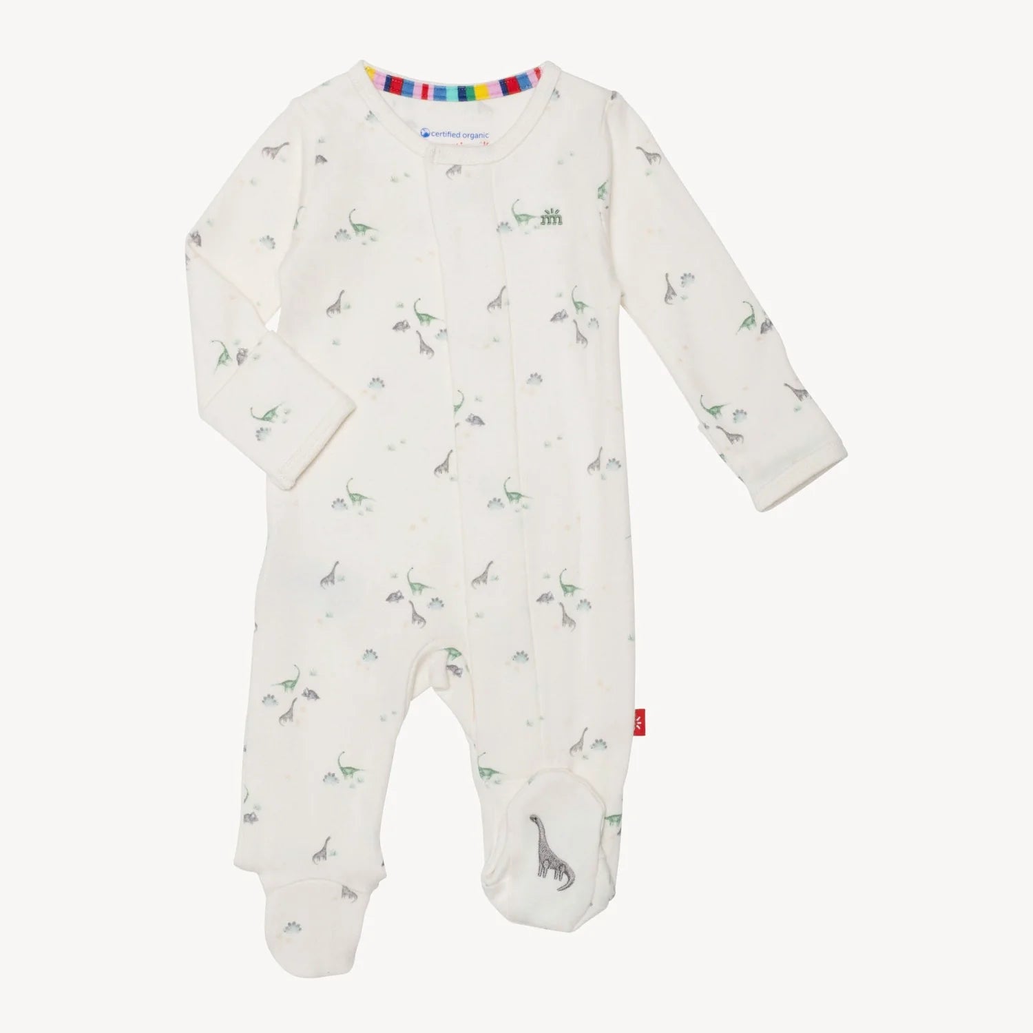 Tiny Diny Organic Cotton Magnetic Footie-Little Sprout