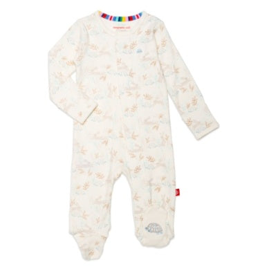 Tortoise And Hare Organic Magnetic Footie-Little Sprout
