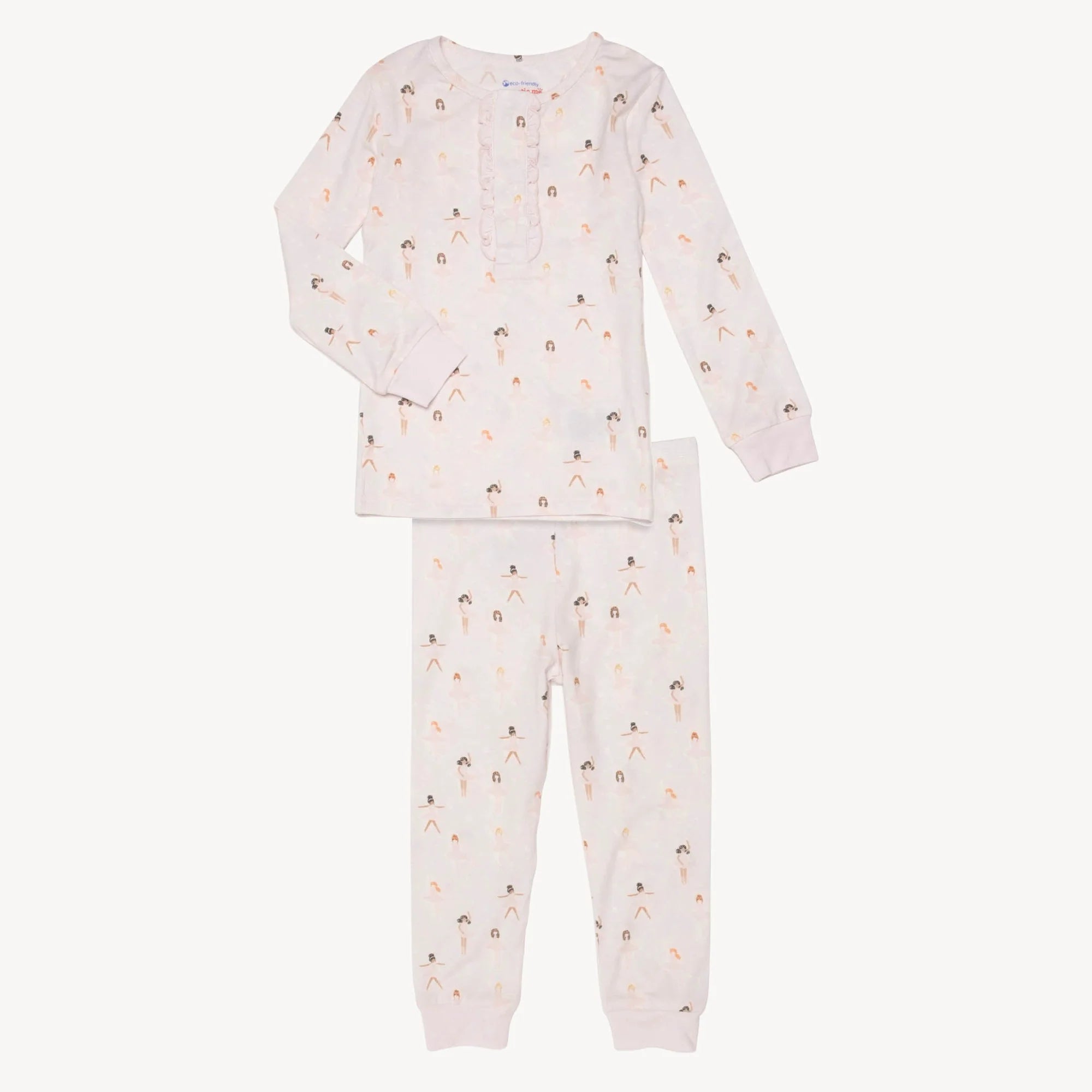 Long Sleeve Modal Pajama Set - Tutu Twirl-Little Sprout
