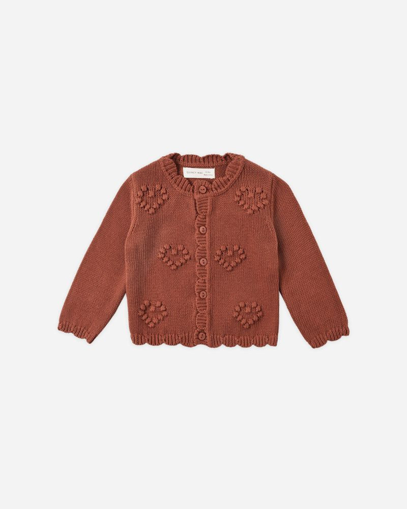 Quincy Mae Knit Cardigan Red Little Sprout