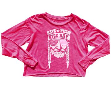 Not Quite Crop Tee - Willie Nelson-Little Sprout