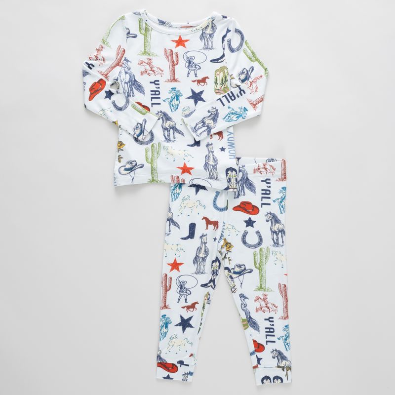 Pink Chicken Bamboo Pajama Set Western Dreams Little Sprout