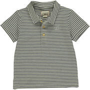 Starboard Polo - Black/Cream Stripe