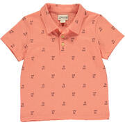 Henry Print Polo - Coral