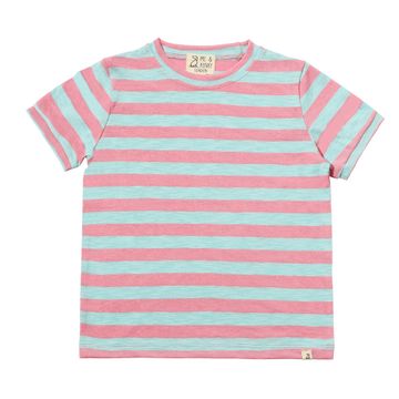 Camber Striped Baby Tee - Pink, Blue Stripe