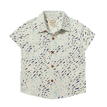 Tiller Printed Jersey Shirt - Blue, Navy Fish