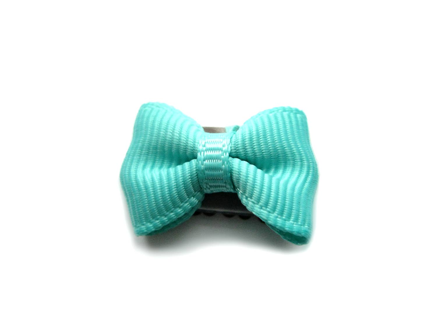 Mini Wisp Clip Tiny Tuxedo Baby Bow Hair Clips Mini Bows: Aqua