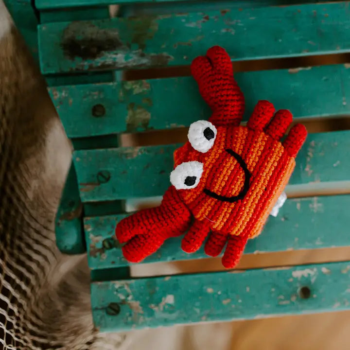 Plush Crab Rattle - Red