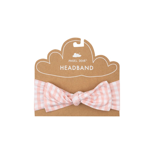 Headband - Pink Mini Gingham