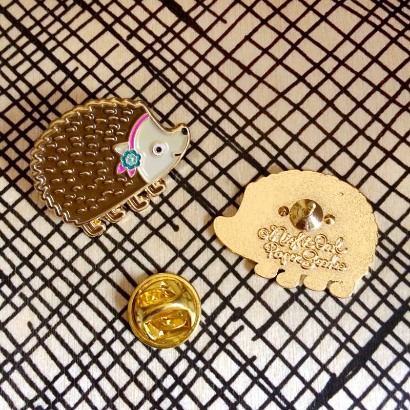 Hedgehog Enamel Pin