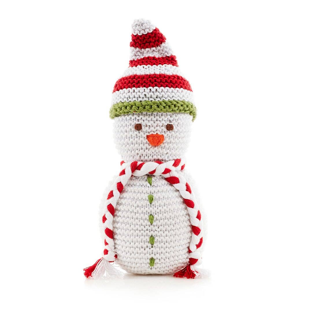 Snowman Crochet Rattle Little Sprout