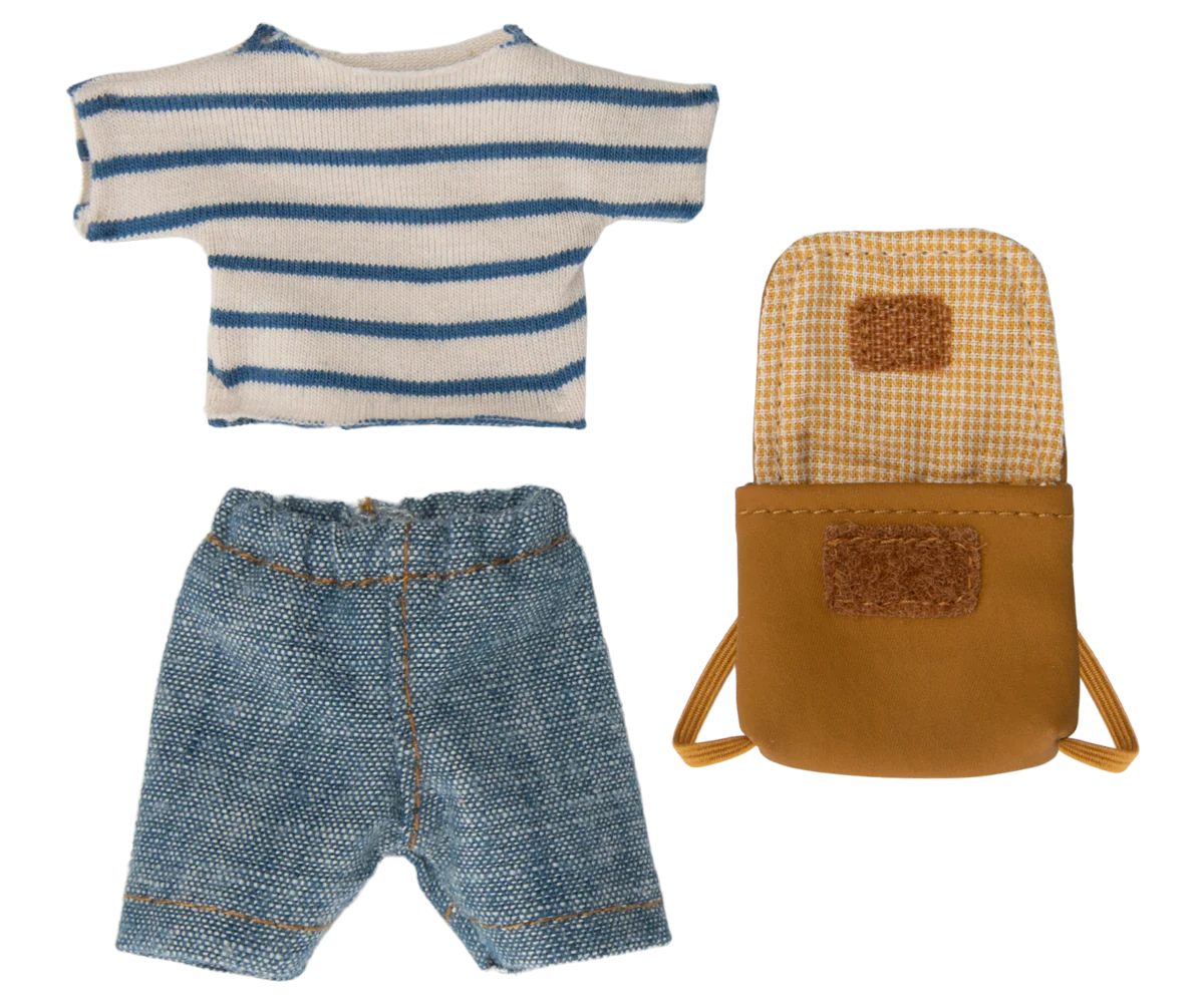 Maileg Clothes and Bag, Big Brother Mouse Little Sprout