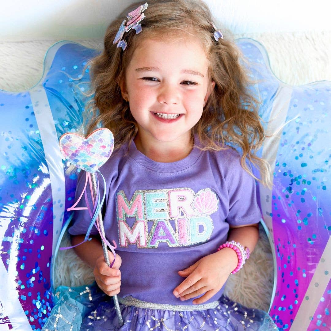 Mermaid Heart Wand - Kids Dress Up Wand-Little Sprout