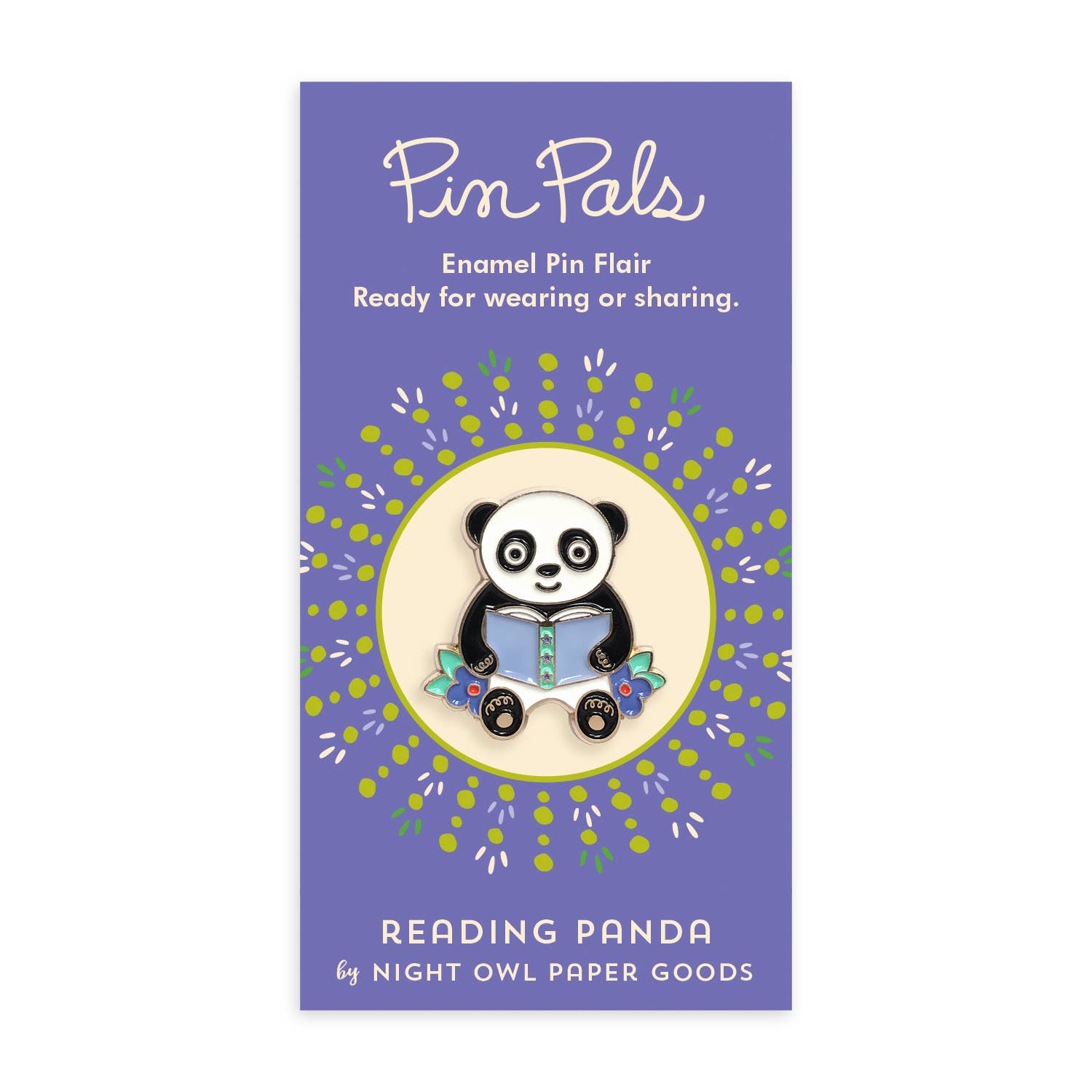 Reading Panda Enamel Pin