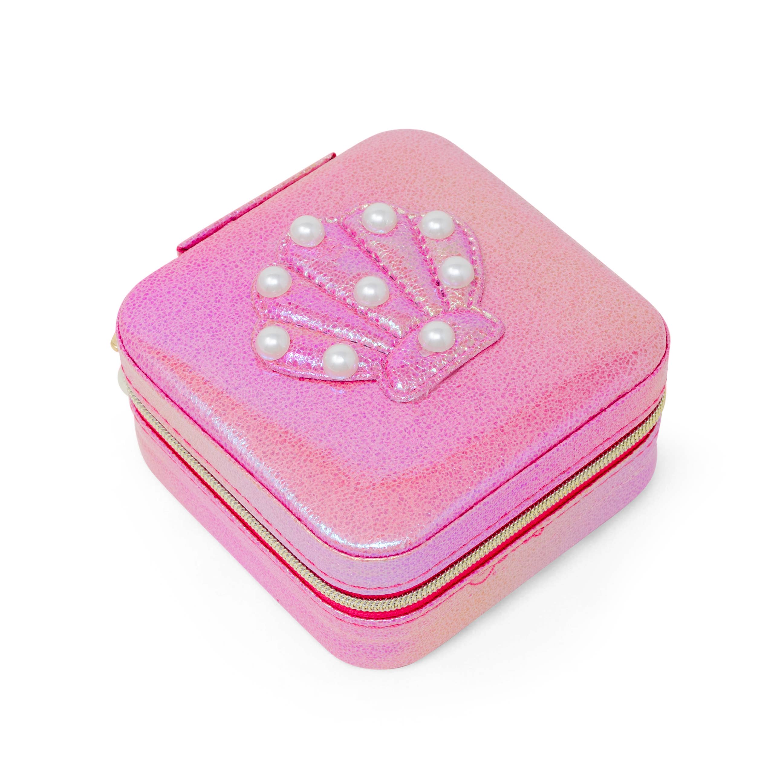 Mermaid Seashell Pearl Jewelry Box: Hot Pink