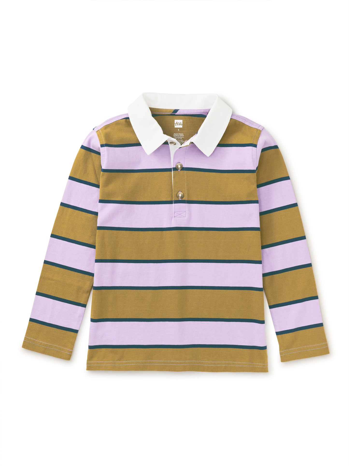 Long Sleeve Rugby Polo - Violet Mist