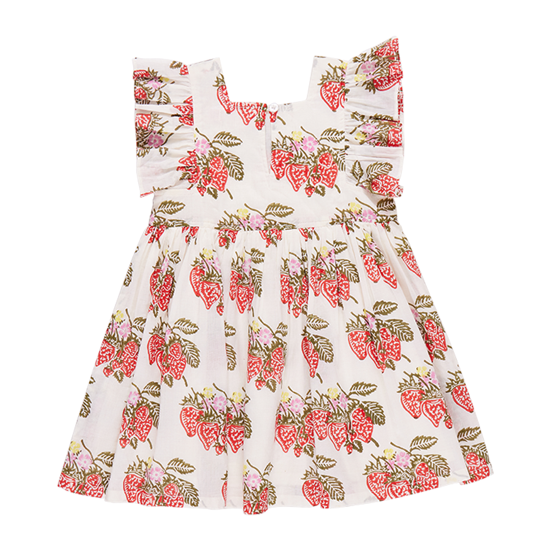 Girls Elsie Dress - Wild Strawberries