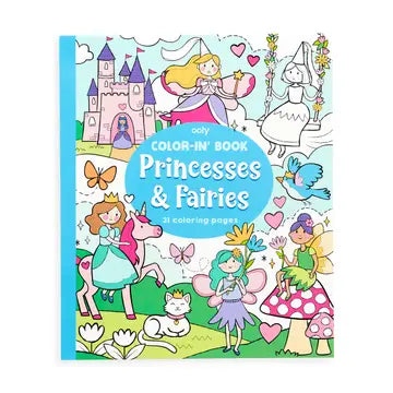 Color-In Book - Princess & Fairies