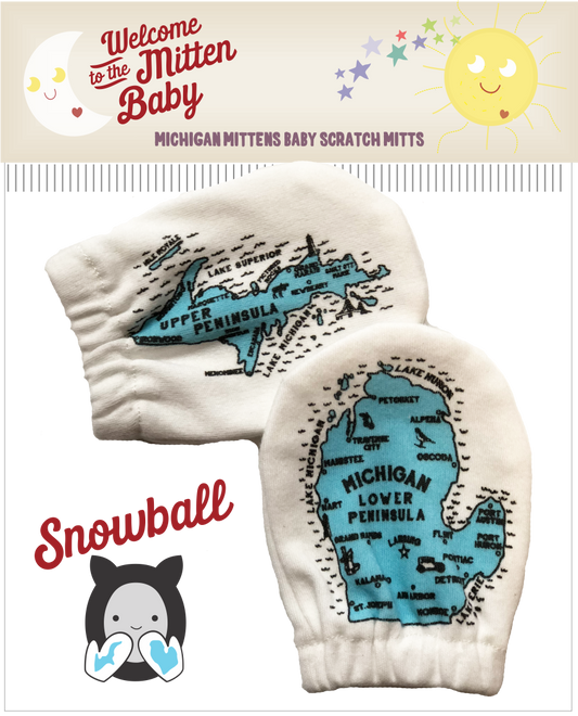 Michigan Mittens Baby Scratch Mitts: Snowball